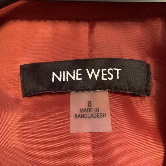 Nine West Orange Suit Jacket Size 8 - Picture 5 of 7
